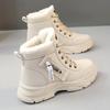 Talla grande 41-44 botas de nieve para mujer 2024 nuevas de invierno forradas de vellón cálidas zapatos de algodón para mujer antideslizantes botas Martin para estudiante