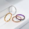 Explosões AliExpress Anel Fino Simples Japonês e Coreano de Aço Titânio Rotativo 2mm Anel Escovado Anel de Aço Inoxidável para Mulheres