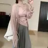 Cárdigan Chal Holgado Adelgazante de Lino Sintético 2026 Nuevo Verano Estilo Coreano Casual Elegante Top Perezoso para Mujer