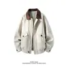 Chaqueta de Retazos Elegante para Hombre Nueva Otoño 2026, Top Casual de Estilo Americano Moderno con Remaches y Tie-Dye para Hombre