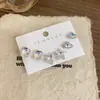 Joyería de Diamantes con Flor de Ciruelo Brillante de Nuevo Estilo, Diseño Geométrico Irregular Simple, Sensación de Lujo Ligero y Gama Alta, Múltiples Estilos de Aretes