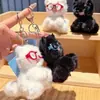 Jinnew Original Peluche Suave de Mascota Pequeña - Llavero Colgante de Peluche Sentado Lindo Gato Pequeño Enojado Adorable Colgante para Bolso