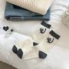 Calcetines Grises para Mujer Populares en Internet Hilo de Puntos Calcetines de Media Caña Animales Lindos de Dibujos Animados Terciopelo Apilables Calcetines de Moda Estilo Japonés Calcetines para Mujer