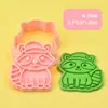 Ferramentas de Confeitaria Estéreo com Formato de Desenho Animado Série Animal, Conjunto de Moldes de Confeitaria Criativos Simulando Feitos à Mão, Fácil de Limpar