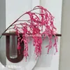 Flores artificiais com espigas de arroz e frutos de milheto pendurados, novo modelo de borracha macia, para arranjos florais de parede, decoração de casamento, decoração de casa, transfronteiriço