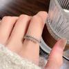 Nuevo traje apilado moda estrella para mujer anillo abierto de circonita de doble capa moda simple todo combinado anillo ajustable