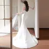 Otoño 2026 Nuevo Estilo Sirena Ligero Vestido de Boda Simple de Satén Sin Tirantes Vestido de Novia Elegante Ajustado Vestido de Boda