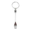 Chaveiro de Coroa Ocidental Transfronteiriço Faca Garfo Colher Talheres Chaveiro de Mochila Joia Pingente Venda por Atacado