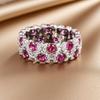 Anel Fechado em Prata de Lei 925 com Zircônia Totalmente Incrustada Pulseira de Celebridade Cyber Anel Elegante da Moda de Nicho para Mulheres