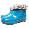 Botas de Chuva Femininas Estilo Novo com Forro de Veludo, Antiderrapantes, Resistentes ao Desgaste, Solado de Borracha, Impermeáveis, Sapatos de Borracha para Trabalho na Cozinha, Cano Curto, Estilo Moderno