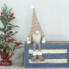 Novos Itens de Decoração de Natal Transfronteiriços: Boneca Sem Rosto de Pernas Longas Tricotada, Gnomo, Figura de Gnomo de Limpeza, Decoração de Mesa