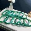 Pulsera completa de jade ágata verde natural, nueva pulsera de anillo de jade estilo chino, joyería protectora para mujer, venta al por mayor directa del fabricante