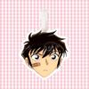 Detective Conan Kudo Shinichi Kaitou Kid Haibara Ai Etiqueta de Bagagem Pingente de Mochila Chaveiro Decoração de Emblema