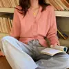 Jaqueta Suéter Cardigã de Tricô Preguiçoso Estilo Francês para Mulheres, Temperamento de Primavera e Outono, Design de Gola V, Top de Nicho e Único