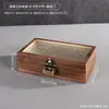 Caixa de Armazenamento de Madeira com Tampa Flip-Top Original Cor Madeira Grão de Madeira Caixa de Madeira para Joias Organizador de Mesa Armazenamento Caixa Decorativa de Madeira Suprimentos para Móveis