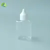 Botella gotero de plástico personalizable de 50 ml, Botella plana de plástico transparente para apretar, Botella de recarga, Botella para líquidos