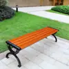 Banco de Parque Banco Externo Anti-corrosão Madeira-Plástico Composto Casa Comunidade Praça ao Ar Livre Banco Assento de Lazer Ferro Fundido