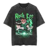 T-shirt Streetwear Hip Hop Europeia Tamanho Cruzado Masculina Anime Japonês Na