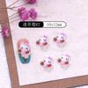 Nuevos Accesorios de Arte de Uñas de Gato KT Accesorios de Uñas de Dibujos Animados Serie Hello Kitty de Fresa Flash Fino Falda Corta Uso Accesorios de Armadura