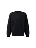 Sudadera de rizo pesado estilo americano para otoño e invierno, color liso, cuello redondo simple, top holgado de manga larga, unisex