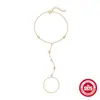 Anel de Prata Esterlina S925 Corrente de Pulseira Geométrica com Diamante Pulseira Trevo Elegante Personalizada Mais Vendida na Amazon Corrente de Pulseira