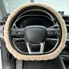 Cubierta de volante de felpa nueva de Amazon transfronteriza, felpa corta, sin anillo interior, banda elástica, calentador de manos anticongelante