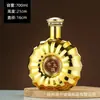 Botella de vino de vidrio blanco cristal 750ml botella de vino extranjera 500ml botella de vino tinto whisky brandy botella de vino vacía procesamiento