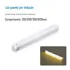 Tira de Luz Noturna Magnética Sem Fio Inteligente com Sensor de Corpo Humano LED Recarregável Economizadora de Energia para Cozinha Corredor Armário