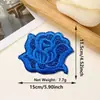 Patches de Tecido Bordados com Padrões de Rosa, Material com Glitter, Patches Bordados para Bolsas, Patches Decorativos de Tecido Termocolantes Sem Costura Atacado