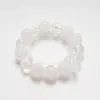 [Elfo de Nieve] Pulsera Fantasma Blanca Natural para Mujer La Más Fácil de Combinar Blanca Asai Pulsera de Cristal Blanco Venta al por Mayor