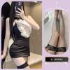 Roupa de Dormir Sexy com Estilo Puro e Sedutor, Uniforme de Menina Coelho com Renda de Alta Qualidade nas Costuras, Decote Halter e Vestido Curto Bodycon