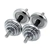 Venta al por mayor transfronteriza Equipo de fitness para hombre Mancuerna galvanizada Entrenamiento de músculos del brazo Combinación desmontable para el hogar Mancuerna blanca galvanizada