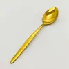 Cuchara de Acero Inoxidable con Mango Largo Estilo Coreano Ins Cuchara de Celebridad de Internet Vajilla de Mesa de Aspecto Elegante Casera Espesa Cuchara para Sopa Restaurante Cuchara para Comida Occidental