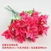 Flor Seca Única Flor de Seda Flor Artificial Buquê Decoração de Plástico Enfeites para Sala de Estar Arranjo de Flores Flor para Performance de Dança de Cerca