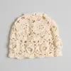 Gorro de mohair floral hueco estilo coreano, gorro pullover hueco transpirable versátil, gorro nuevo