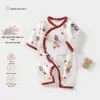 Roupas de recém-nascido macacão de bebê algodão puro categoria a macacão fino de verão de manga comprida roupas de bebê roupas de borboleta
