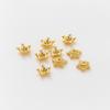 Paquete de 18k color oro reteniendo Xizang copo de nieve 6mm tapa de flor soporte de cuentas toroide diy collar tapa de cuentas soporte accesorios hechos a mano