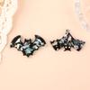Venta caliente transfronteriza de accesorios de resina: pendientes, collares y llaveros de murciélago negro para Halloween.