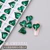 K9 novo super flash apontou fundo esmeralda unha diamante jade verde em forma de diamante palácio vento armadura decoração de unha