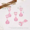 Base Elevada de Plástico para Peça de Xadrez de Nail Art Suporte de Prática Suporte de Exibição Fixo Suporte de Unha Vestível Ventosa de Plástico Suporte de Peça de Xadrez para Unha