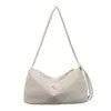 Bolsa de Lona Estilo Coreano Estilo Perezoso Bolso Pequeño Cruzado Para el Trabajo Viajes de Negocios Bolso de Mano Hombro Cruzado para Mujer con Parches Letras Color Sólido