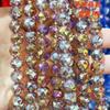 Bola de flor de cristal superfície cortada contas redondas contas material faça você mesmo contas soltas acessórios de roupas acessórios de joias de cristal