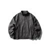 Yidao Vintage 2025 Outono Nova Marca Tendência Retro Americana Jaqueta Solta de Camurça com Gola Alta Casaco Casual Masculino