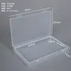 25 cajas de almacenamiento rectangulares de plástico transparente para documentos, accesorios de ferretería, equipo de pesca, joyería y cajas de embalaje para papelería