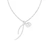 Collar con Lazo Línea Nicho para Mujer Ins Simple Versátil Estilo Casual Diseño Cadena para Clavícula Nuevo Estilo 2023