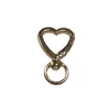 Aleación de Zinc Círculo Cola Giratoria Soldada DIY Ferretería para Equipaje Anillo Abierto en Forma de Corazón Llavero de Amor Accesorios en Forma de Corazón