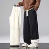 Pantalones de Forro Polar para Hombre Invierno Grueso Forro de Borrego Rectos Sueltos Casuales 2025 Nuevos de Moda Cálidos Pantalones Cargo