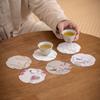 Posavasos con diseño de flores, impermeable, nuevo estilo chino, de tela, para el hogar, con aislamiento térmico, accesorios para la ceremonia del té, tapete para té