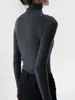 Ss Studio un Tejido de Lana Muy Cómodo con Cuello Cisne y Cuello Alto Tejido para Capas Interiores