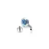 Anillo de Ombligo de Zirconia Redonda de Tres Garras Diente Interno 1.2mm Acero Inoxidable Clavo de Ombligo Joyería para Piercing Corporal Venta al por Mayor Transfronteriza